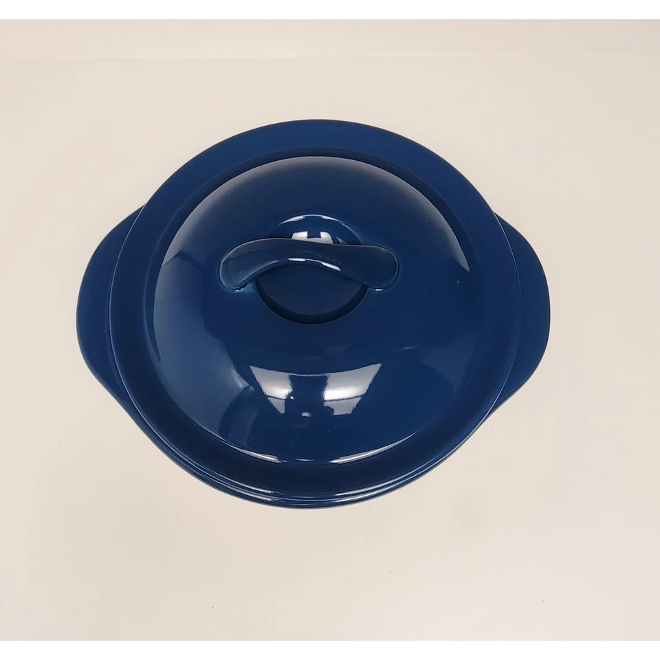 Caçarola coberta Corelle Coordinates Classic Cafe azul 1,5 qt tampa de assadeira - Imagem 4 de 4