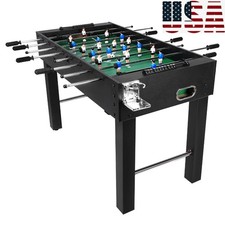 Full Size Soccer Game Table Classic Foosball Desk for Friends and Family Playing