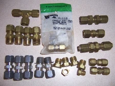 Brass Compression Fittings Mixed Lot of Sizes & Types NEW