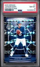 2025 PANINI MOSAIC CENTER STAGE #7 JAXSON DART ROOKIE RC PSA 8