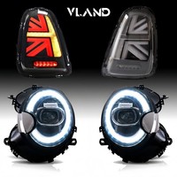 FüR 2007–2013 Mini Cooper S R56 R57 R58 Voll-Led-Scheinwerfer +Klare RüCklichter