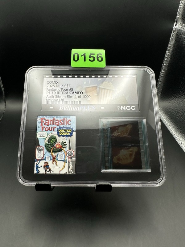 2025 Niue S$2 Comix Fantastic Four 5 Dr Doom NGC PF70 Ultra Cameo 35mm Film Cell