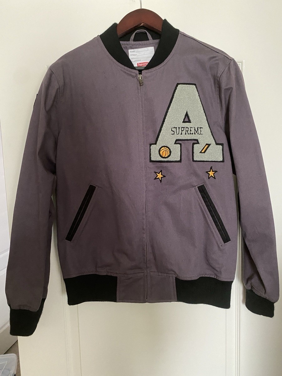 ジャケット・アウター Supreme 13SS CADET VARSITY JACKET Supreme Cadet Varsity Jacket Grey (S/S13) Size M | eBay