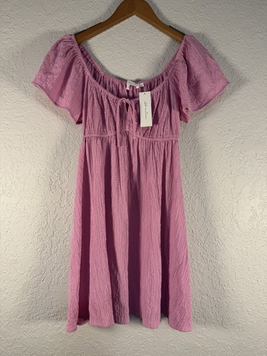 NWT Super Cute & Flirty All In Favor Pink Cold Shoulder Dress Sz M #1097
