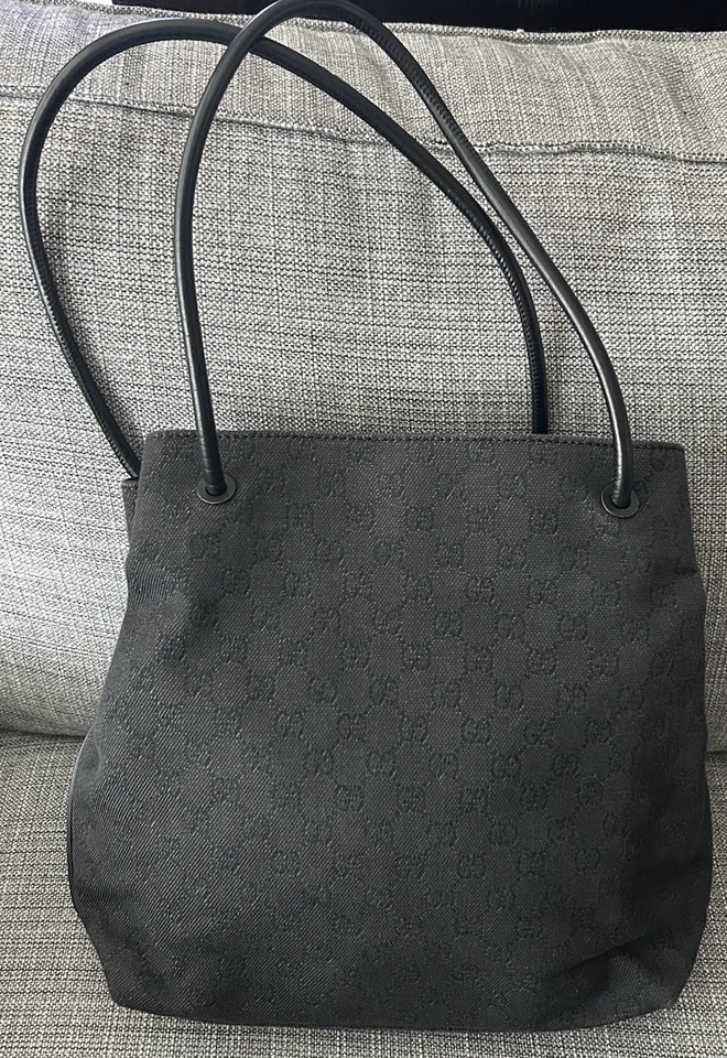 GUCCI Denim Tote, Aithentic - Image 3 of 4