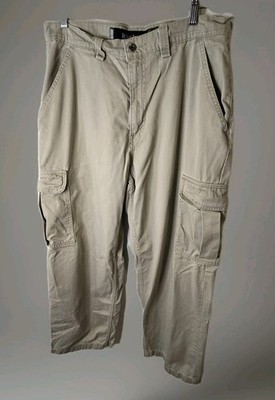 Vintage Levis Silver Tab Khaki Cargo Pants Mens Size 33x30 Relaxed Fit 90s Retro