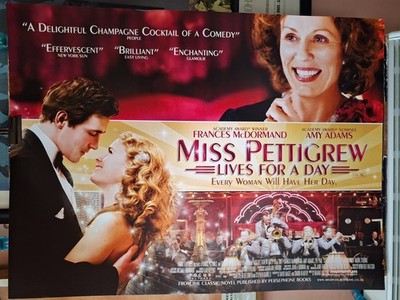 Miss Pettigrew  Lives For A Day - Frances Mcdormand Quad Cinema Poster