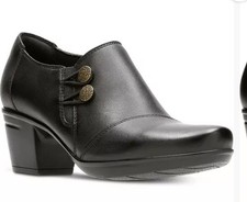 Clarks Emsile Warren Shootie. Dark Brown Leather Comfort Cushion Women's Size 8