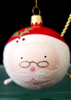 KATHE WOHLFAHRT SANTA FACE CHRISTMAS ORNAMENT IN BOX - GERMANY - RETIRED 
