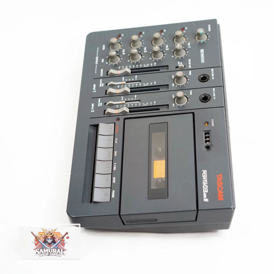 TASCAM Porta 03 MKII Studio 4-Track Cassette Recorder Portastudio Tested Japan - Image 4 of 4