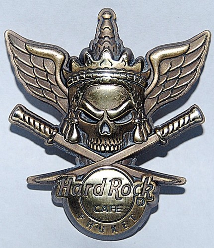 Hard Rock Cafe PHUKET Year 2009 3D Winged Skull (LE300) Pin - Picture 2 of 2