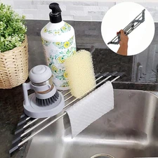 Roll up Sponge Holder for Counter, Sink Organizer for Kitchen, Bathroom, Laundry
