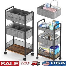 2in1 Baby Diaper Caddy Rolling Cart Organizing Storage Nursery Essentials Home
