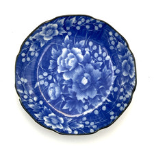 Takahashi San Francisco Dish Blue White Floral 4.75" D French Country Cottage