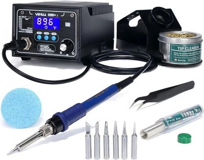 939D+ I Soldering Station, Upgraded, 75 Watt Equivalent with 3 Memories, °C/°F L