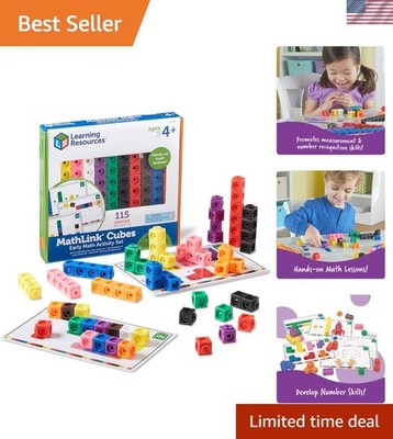 115-Piece MathLink Cubes Activity Set for Engaging Early Math Skills Development