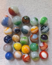 Lot Of 25 Vintage Marbles Akro Agate,vitro,cac,peltier