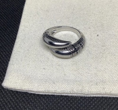 Silber 925 Drachenkralle schwarz Muster verstellbar Ring Schmuck Herren Damen Gothic Geschenk