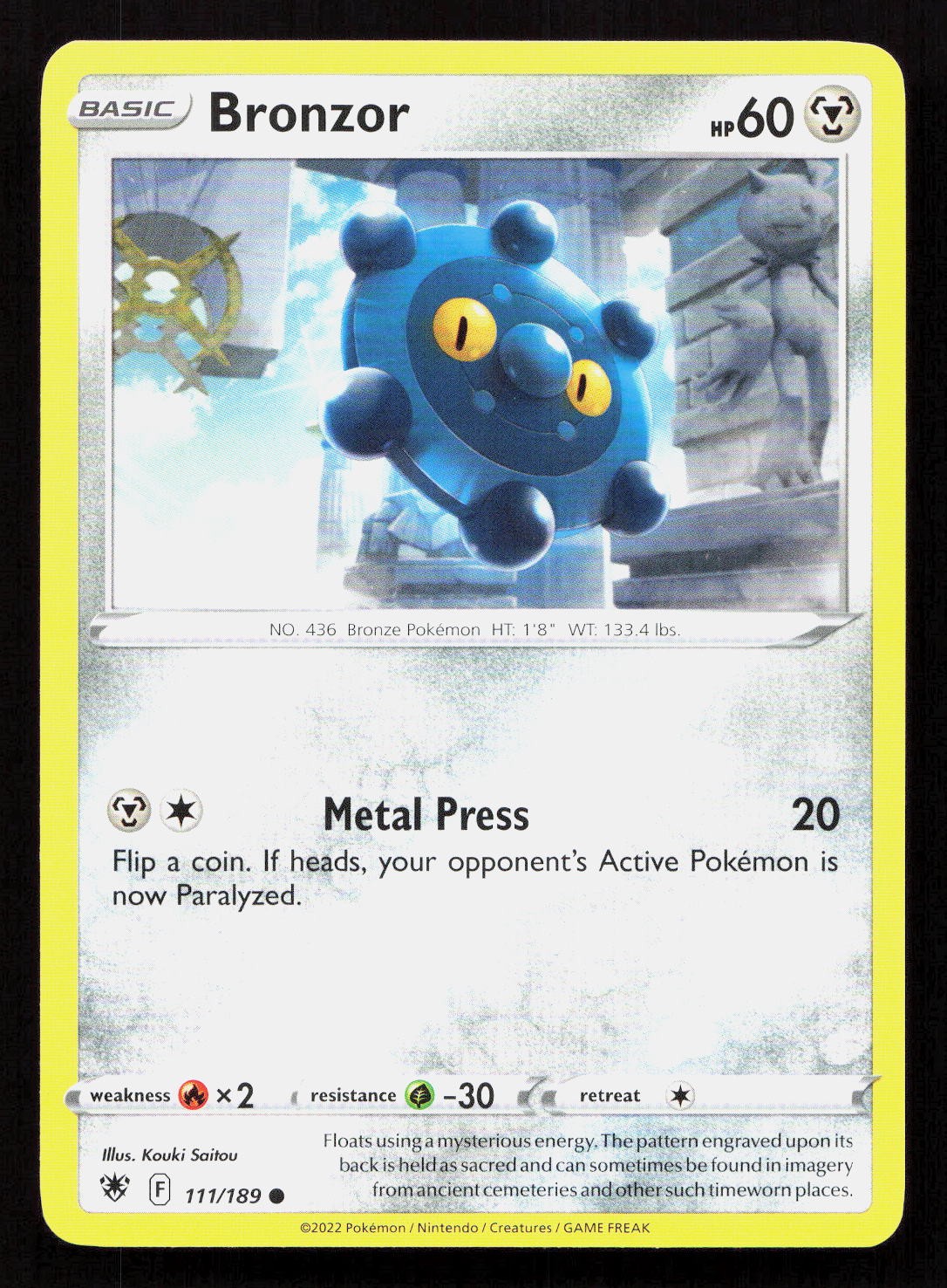 Pokemon BRONZOR 111/189 ASTRAL RADIANCE