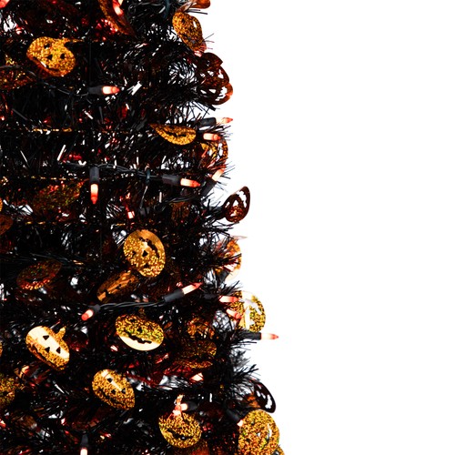 Northlight 4' Pop Up Artificial Jack O' Lantern Árbol de Halloween - Luces Naranja - Imagen 3 de 8