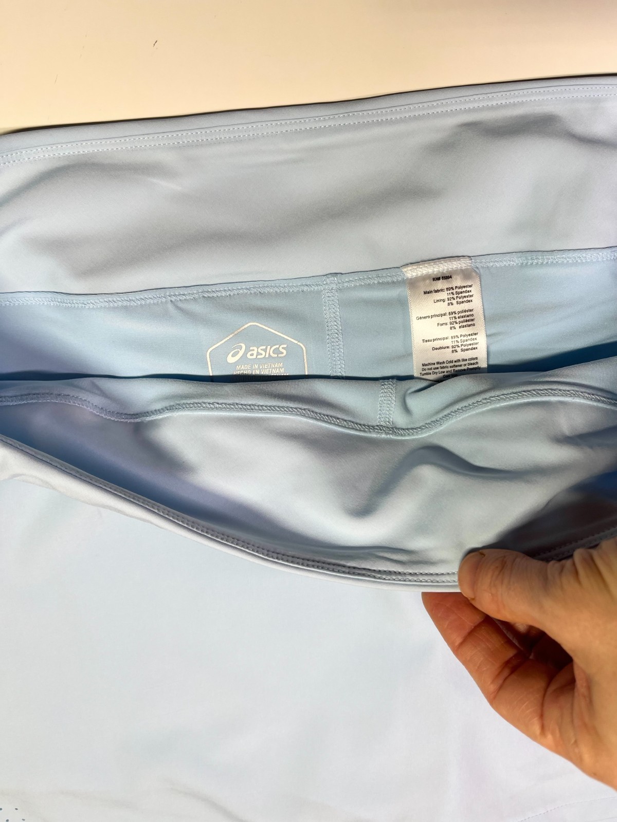 Asics Size XL Light Blue Skort Skirt Shorts Lining Athletic thumbnail 8