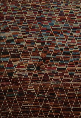 Geometric Moroccan Large Rug 9x12 for Living Spaces Berber Handmade Carpet
