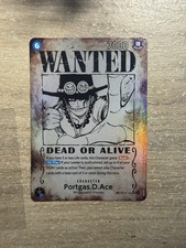 MINT Op13-119 Portgas.D.Ace Wanted Misprint Error Bounty Poster