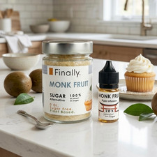 Finally. Monk Fruit Sweetener 1:1 Sugar Substitute | Zero Calorie, Keto, Non-GMO