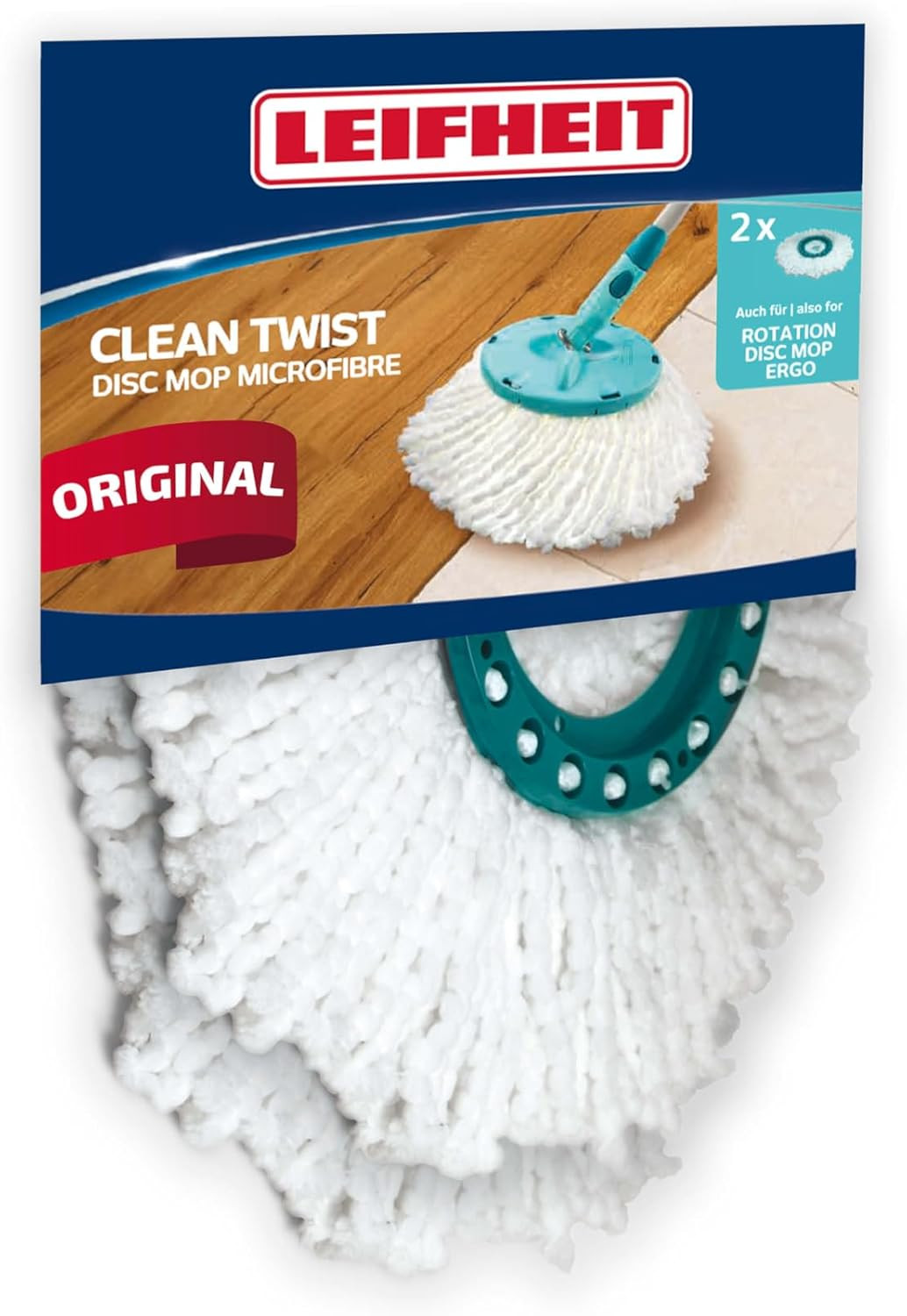 Franges Clean Twist Disc Mop pour Nettoyer le Salon et la Cuisine