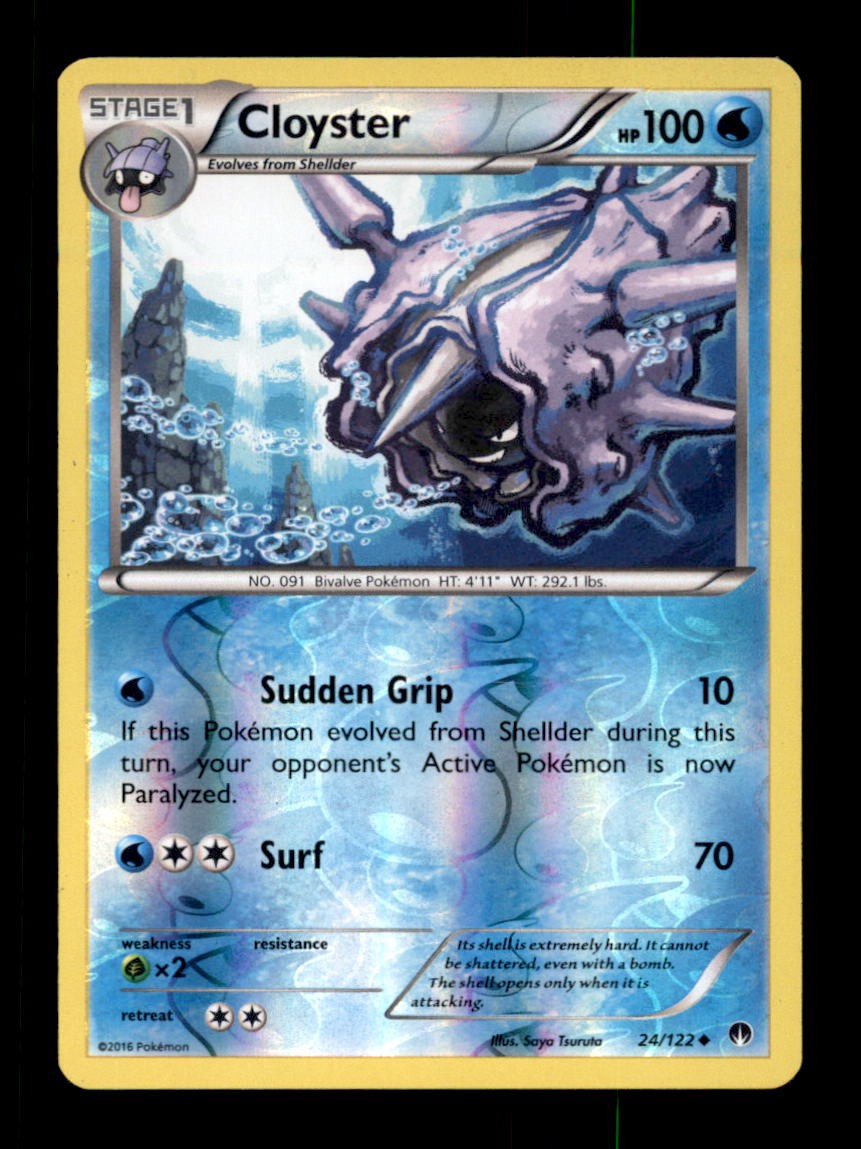 CLOYSTER 24/122 UC BREAKPOINT POKEMON REVERSE HOLO LP