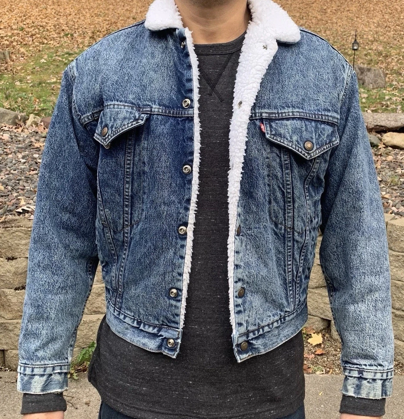 XL 80s Levi's San Francisco Sherpa Lined Jean Denim Trucker Jacket 57528 1109