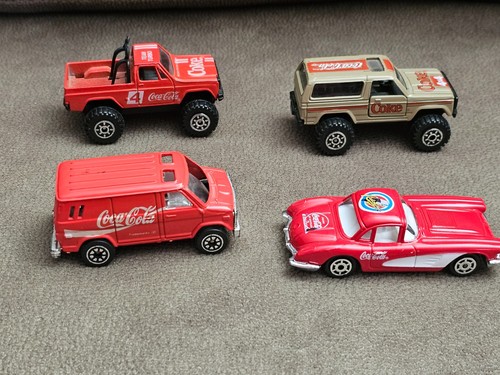 Vintage Coca Cola Toy Cars 4x4 Hot Rod Van