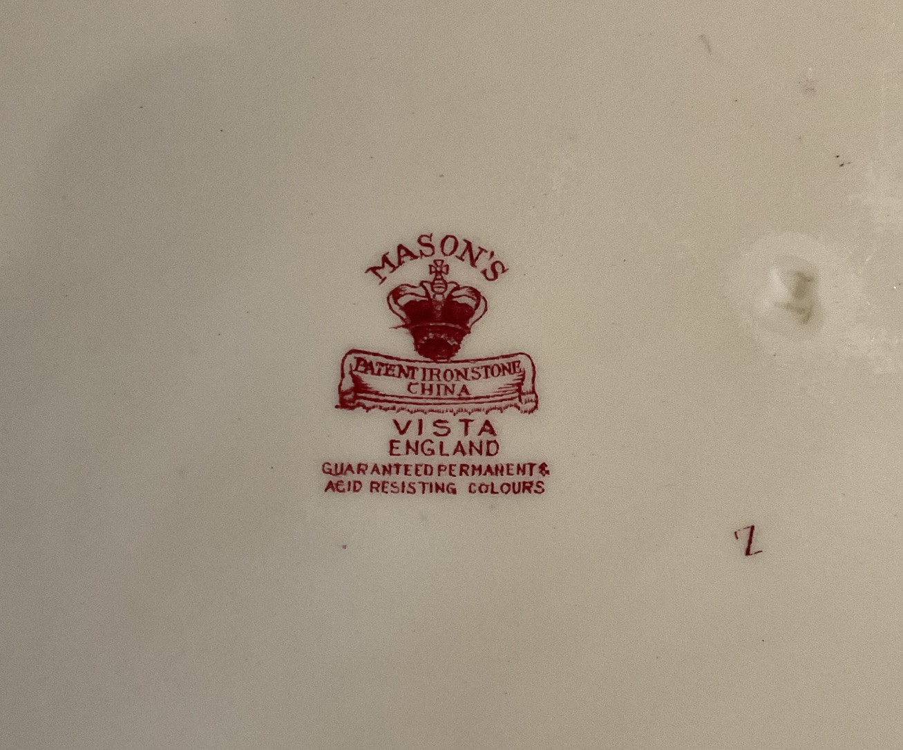 VTG MASON'S VISTA PINK RED HUGE 15 1/2” OVAL SERVING PLATTER ENGLISH PORCELAIN