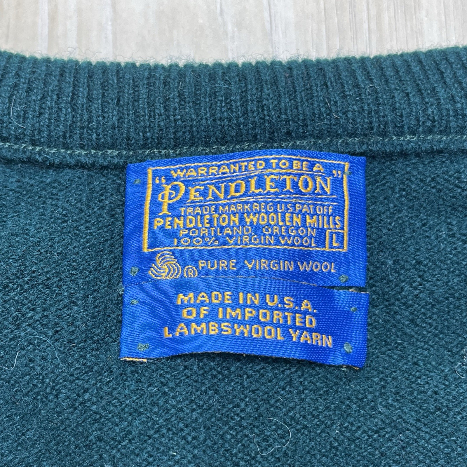 Pendleton 100% Virgin Wool V Neck Pullover Sweate… - image 6