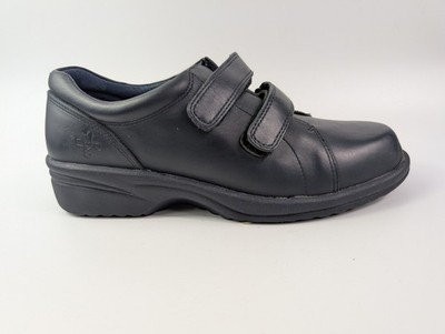 Ward Walkers Navy Leder Gesundheitswesen Riptape Verschluss Komfort Schuhe UK 6 Neu