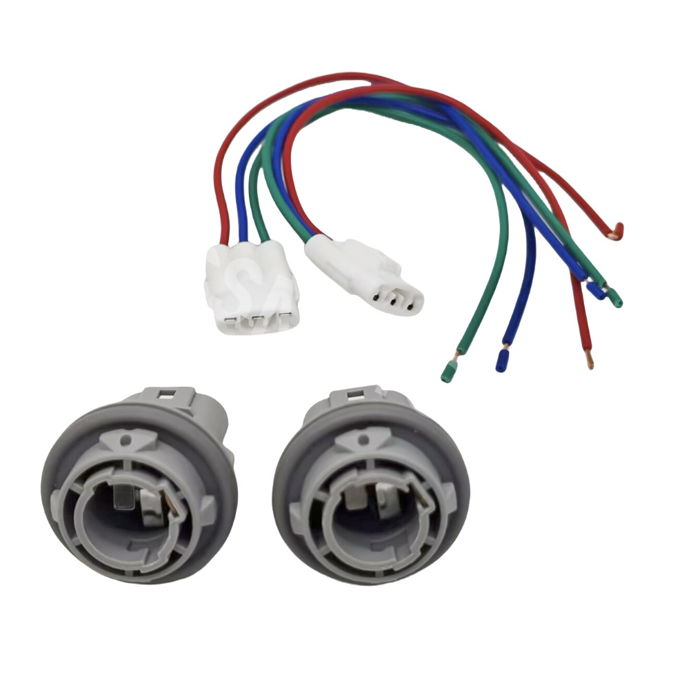 2Pcs Front Turn Signal Light Wiring Harness Socket Adapter Fit For Honda Acura