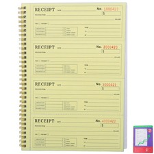  Receipt Book: 1-1/8" x 25/32" Copy Receipt Booklet For Business - Personal
