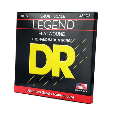 DR Strings Legend Polished Flatwound Stainless Steel Bass Strings - .045-.105