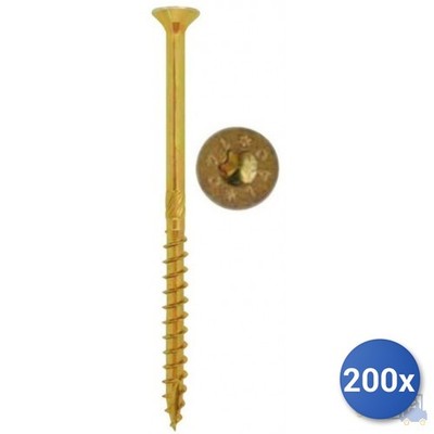200x Maurer Holzschrauben Torx Zinkgelb E-100 4,5x60