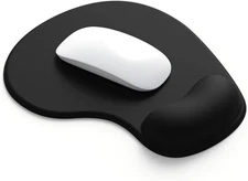 Ergonomic Mouse Pad with Gel Wrist Rest Non Slip Gaming Office Desk Mat Black