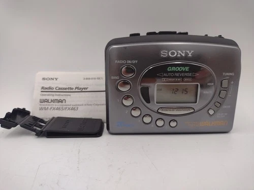Vintage sony walkman Groove 1980s wm-fx465 radio works Tape Player need repaired