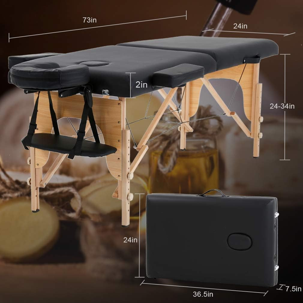 Bestmassage Massage Bed Portable Massage Table 24 Inch Wide Lash Bed Height Adju