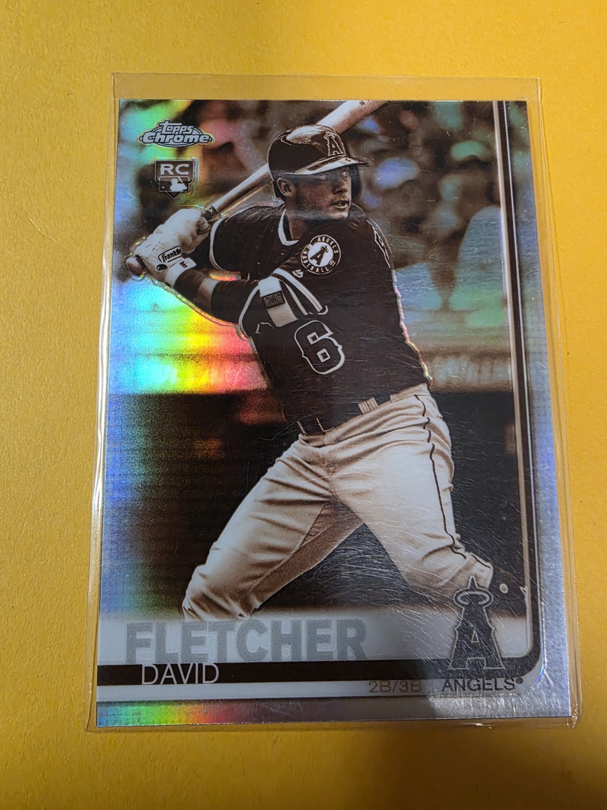 2019 Topps Chrome - David Fletcher #181 Sepia Refractor (RC)