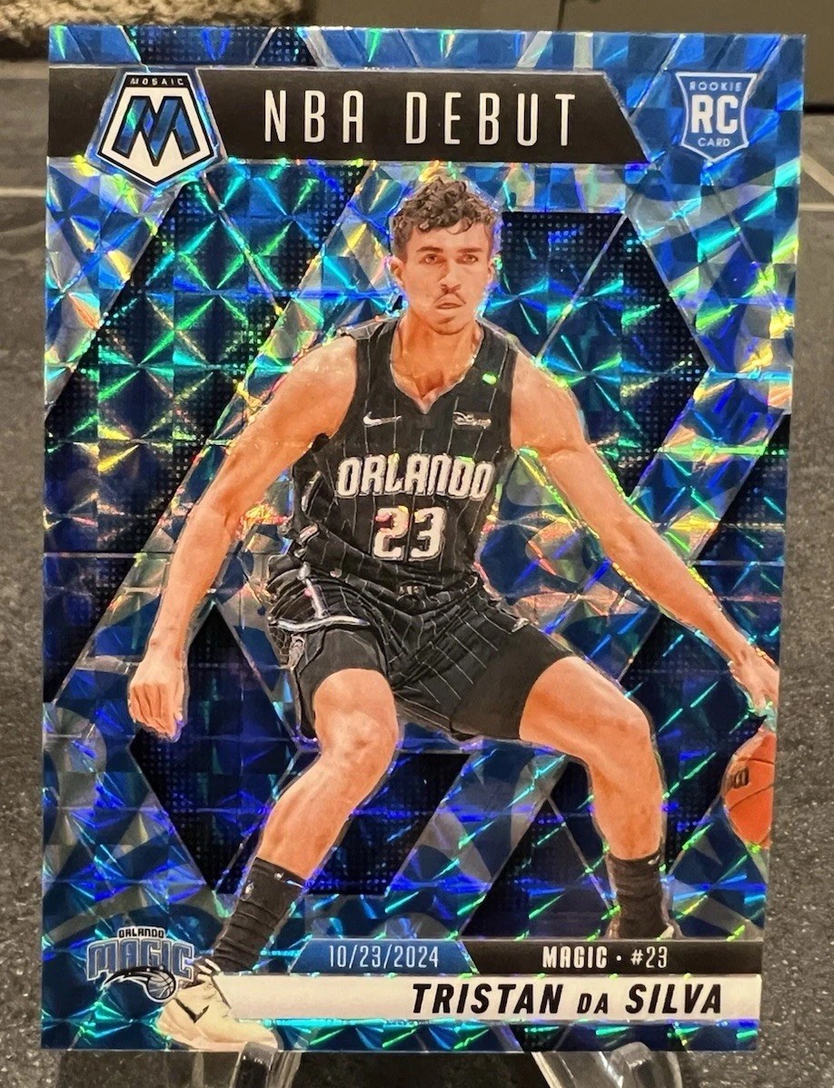 2024-25 Panini Mosaic-NBA Debut Tristan da Silva #266 Reactive Blue Mosaic RC