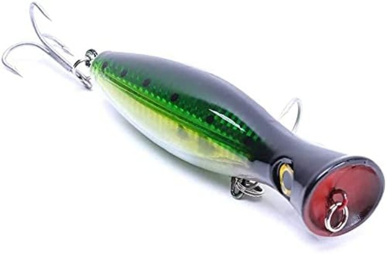 Large 3-Pack of Colorful Fishing Poppers - Ideal for Offshore & Surf Fishing - Image 4