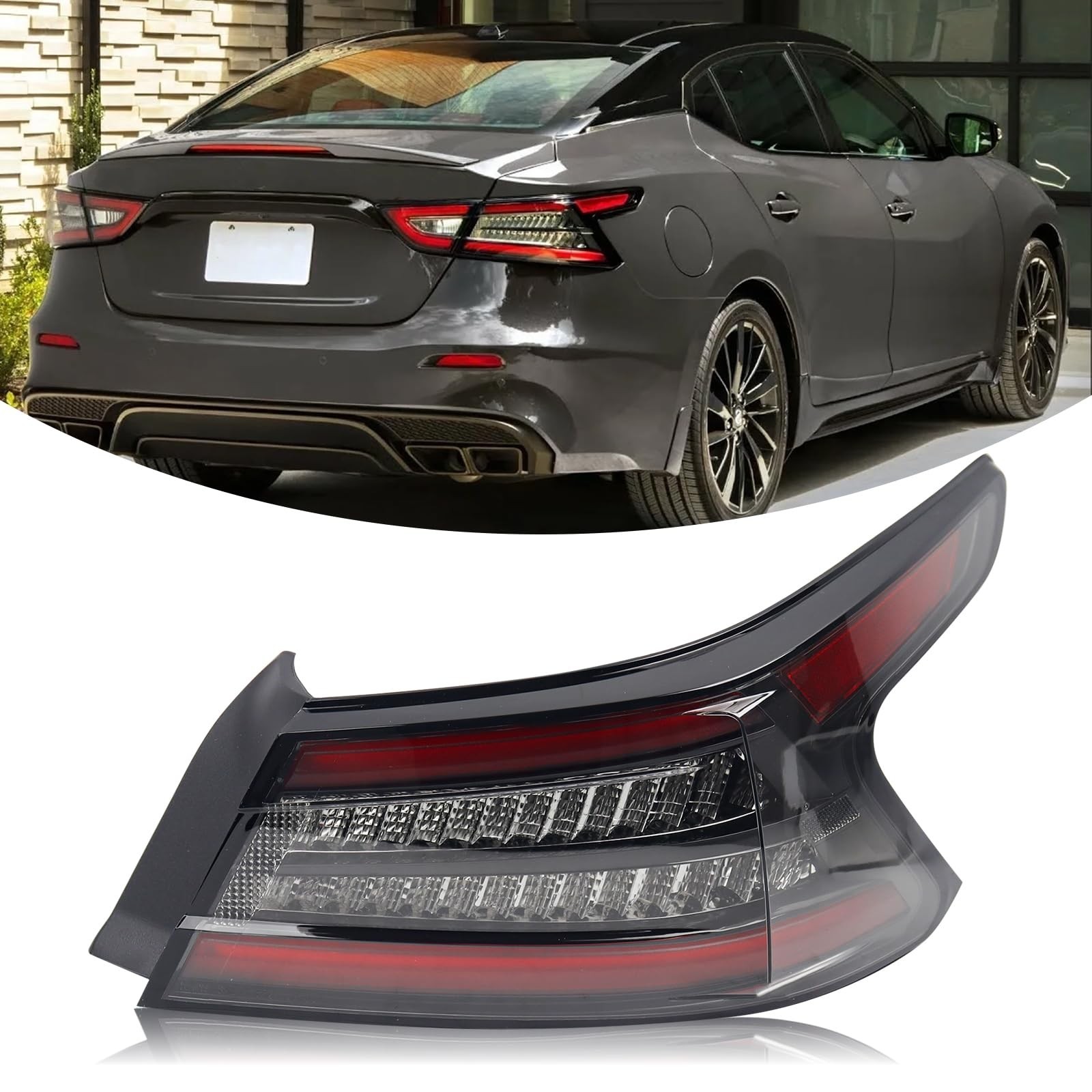 LED Type Tail Light Assembly Compatible With 2019-2023 Nissan Maxima Rear Lam...