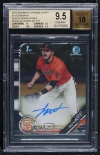 2019 Bowman Draft Chrome Pick Black Refractor /75 Logan Wyatt BGS 9.5 Auto 0sw9