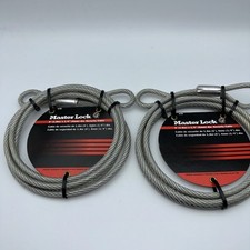 Lot Of 2 Master Lock 67D 6' Vinyl Coated Cable with Loop Ends