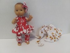 Ropa de muñeca de 8" hecha a mano para adaptarse a American Girl muñeca bebé de 8"-2 pantalones con arco superior L106