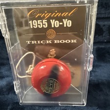 ORIGINAL 1955 DUNCAN SUPER YOYO TOURNAMENT TOPS  TRICK BOOK RED USA NEW 
